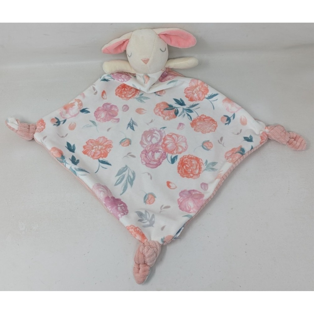 Mary Meyer Baby Lovey Knotted Security Blanket Floral Pink Bunny Rabbit Knottie